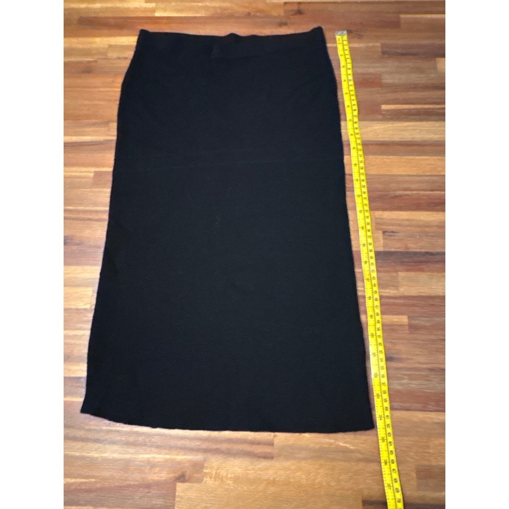 Elie Tahari Maxi Skirt Womens XS Black Good Ribbed Knit Stretch